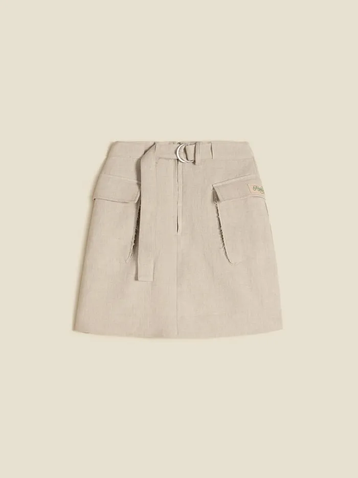Dresses and Skirts Women Holzweiler Gorti Linen Skirt Sand