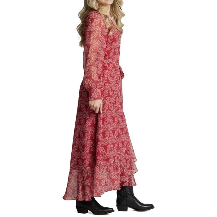 Dresses and Skirts Women Justin Boots Justin Wrap Maxi Dress Red