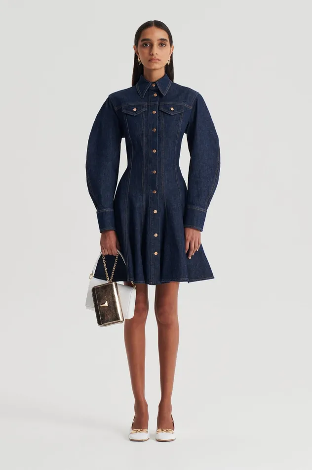 Dresses Women DENIM MINI DRESS INDIGOB Scanlan Theodore