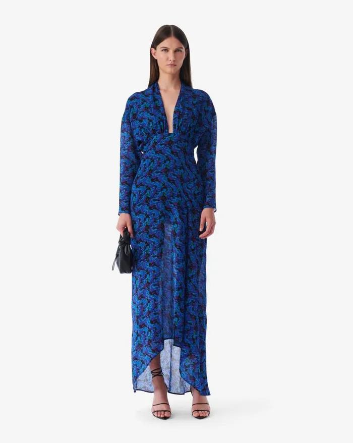 Dresses Women IRO NOLLIE LONG PRINTED VNECK DRESS
