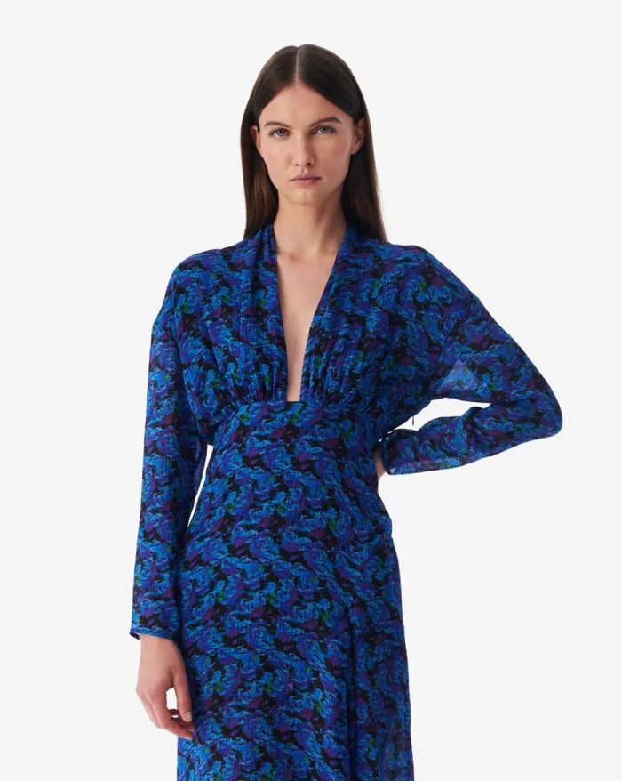 Dresses Women IRO NOLLIE LONG PRINTED VNECK DRESS