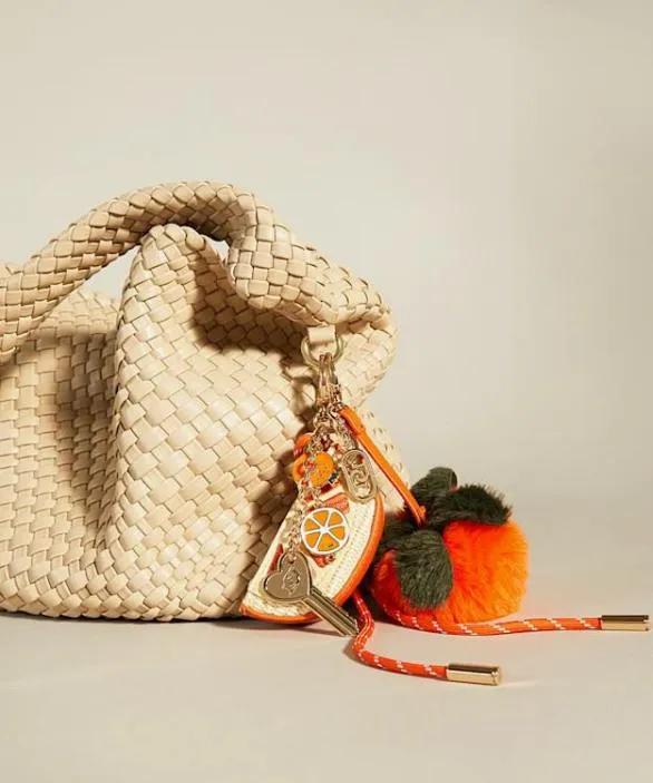 Dune London Bag Charms Women Juice Orange Colourful Bag Charm Orange