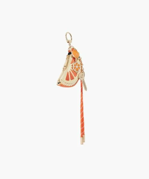 Dune London Bag Charms Women Juice Orange Colourful Bag Charm Orange