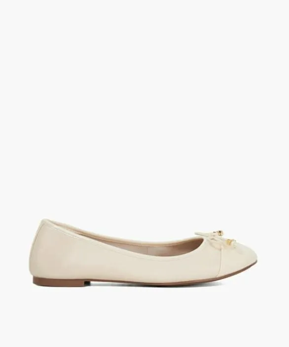 Dune London Ballet Pumps Women Hallo Ecru Wide Fit CharmDetail Ballet Shoes Neutral Dune London Ballet Pumps Women Hallo Ecru Wide Fit CharmDetail Ballet Shoes Neutral