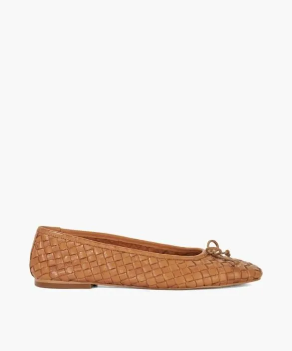 Dune London Ballet Pumps Women Heat Tan Woven Leather Bow Detail Ballet Pumps Brown Dune London Ballet Pumps Women Heat Tan Woven Leather Bow Detail Ballet Pumps Brown