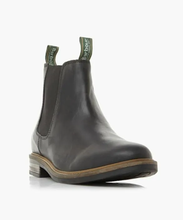Dune London Black Boots Men Farsley Black Natural Sole Chelsea Boots Black