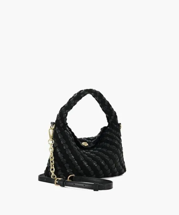 Dune London Black Handbags Women Dinkydeliberate Black Mini Woven Grab Bag Black