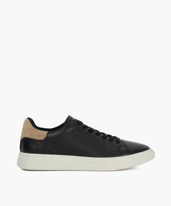 Dune London Black Shoes Men Toyon Black Lace Up Trainers Black