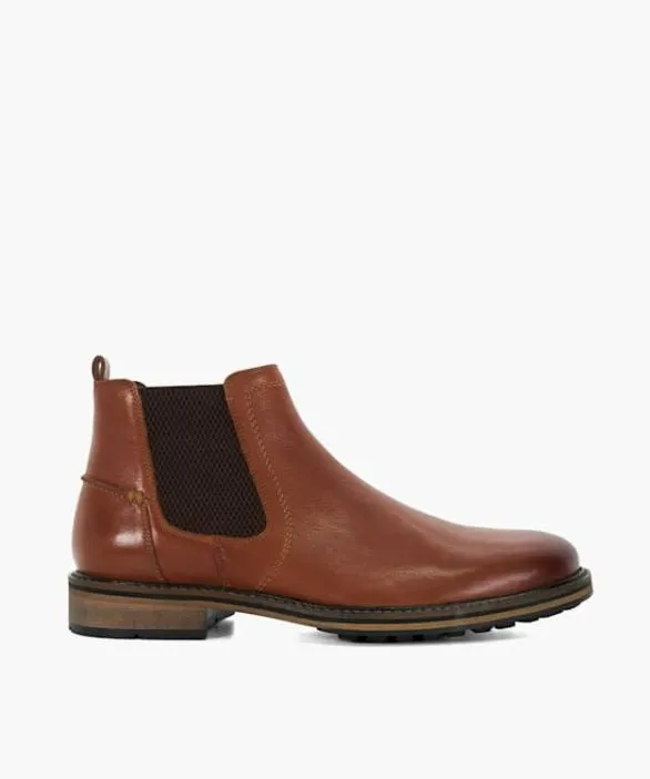 Dune London Brown Boots Men Chorleys Tan Chelsea Boots Brown