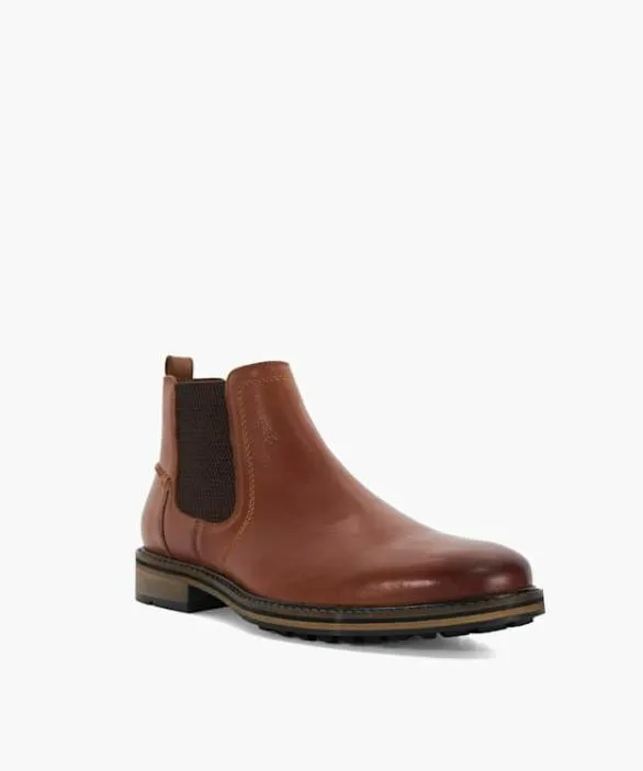 Dune London Brown Boots Men Chorleys Tan Chelsea Boots Brown