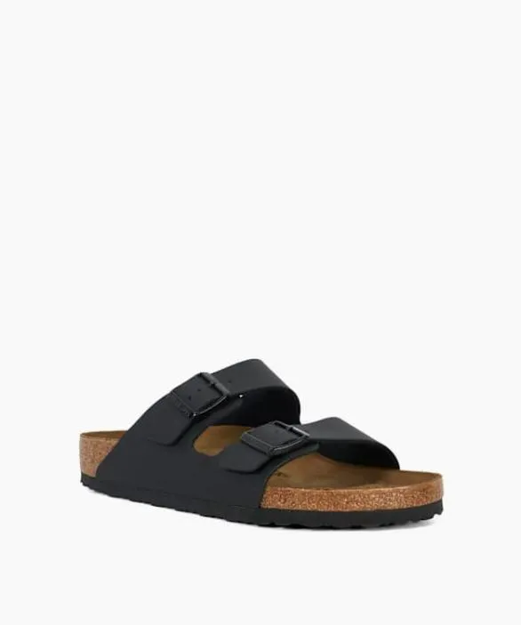 Dune London Casual Sandals Men Arizona Birko F Black Two Strap Sandals Black