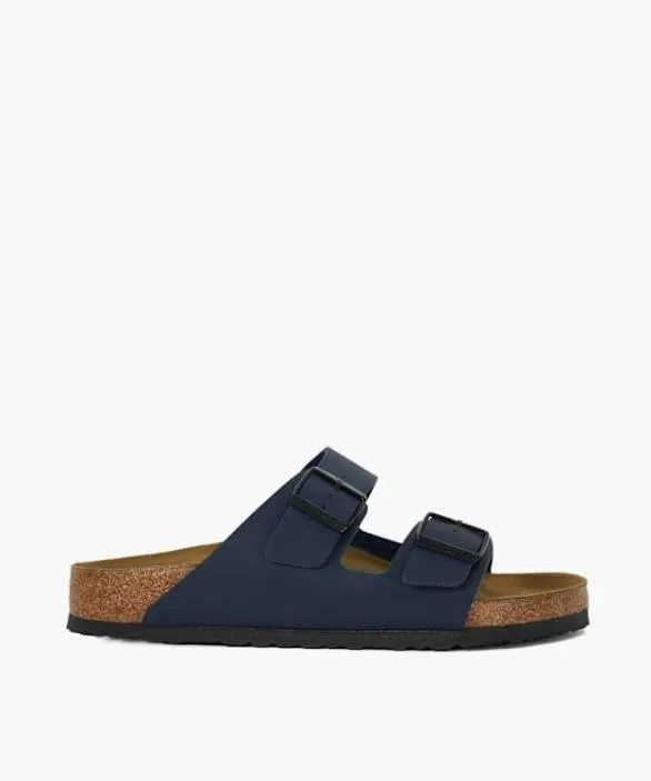 Dune London Casual Sandals Men Arizona Birko F Blue Two Strap Sandals Blue