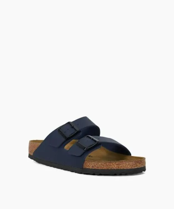 Dune London Casual Sandals Men Arizona Birko F Blue Two Strap Sandals Blue