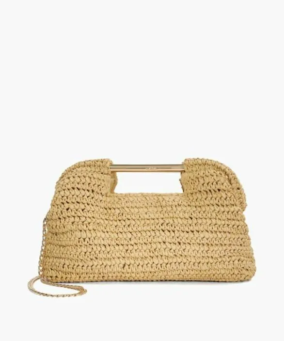 Dune London Clutch Bags Women Elsabeth Natural Raffia Clutch Bag Neutral