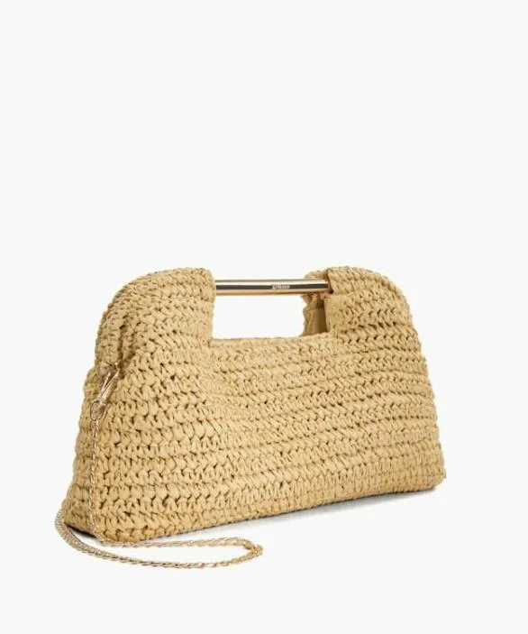Dune London Clutch Bags Women Elsabeth Natural Raffia Clutch Bag Neutral