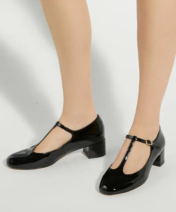Dune London Court Shoes Women Believable Black Low Block Heel Mary Janes Black