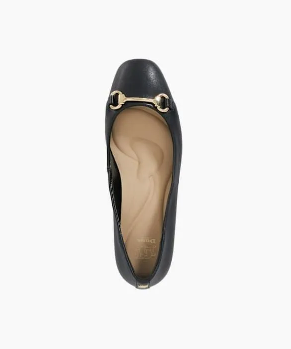 Dune London Court Shoes Women Bordering Black Buckle Detail Block Heel Court Shoes Black