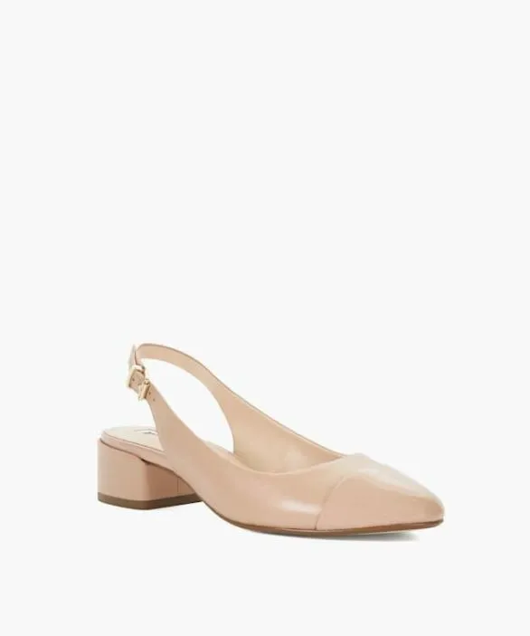 Dune London Court Shoes Women Casing Blush SlingBack Heeled Ballet Flats Neutral