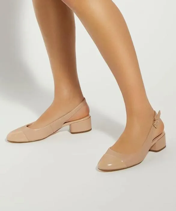 Dune London Court Shoes Women Casing Blush SlingBack Heeled Ballet Flats Neutral