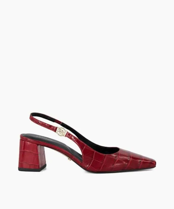 Dune London Court Shoes Women Contact Red Chisel Toe Block Heel Slingback Court Shoes Red Dune London Court Shoes Women Contact Red Chisel Toe Block Heel Slingback Court Shoes Red