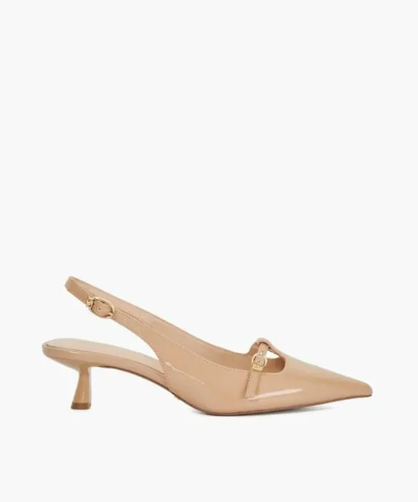 Dune London Court Shoes Women Deserving Caramel Pointed Toe Slingback Kitten Heels Neutral Dune London Court Shoes Women Deserving Caramel Pointed Toe Slingback Kitten Heels Neutral