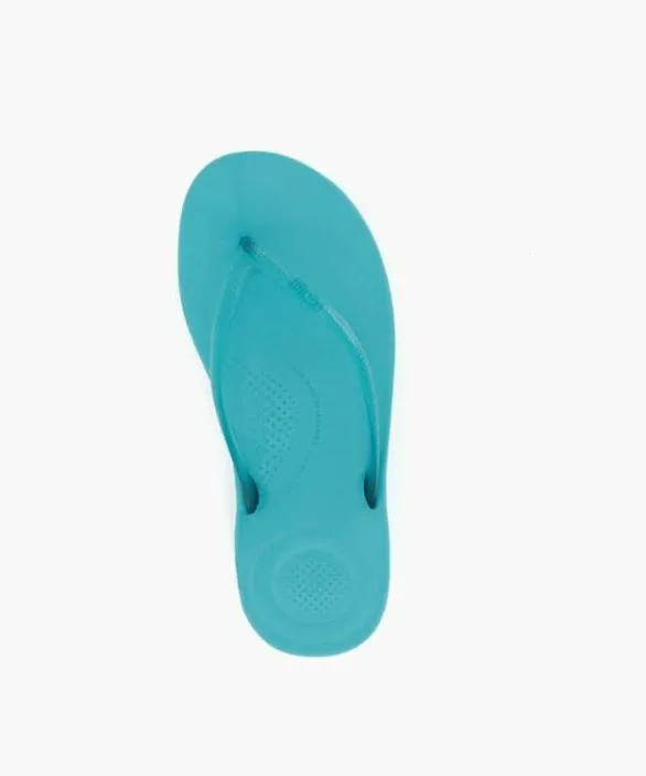 Dune London Flat Sandals Women Iqushion Transp Blue Ergonomic Transparent FlipFlops Blue