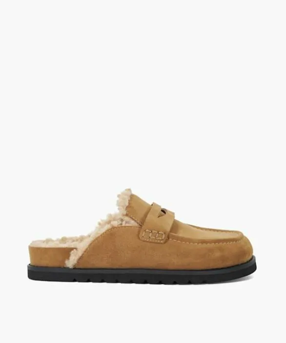 Dune London Flat Shoes Women Goldy Sand Faux Shearling Lined Backless Mule Suede Loafers Neutral Dune London Flat Shoes Women Goldy Sand Faux Shearling Lined Backless Mule Suede Loafers Neutral