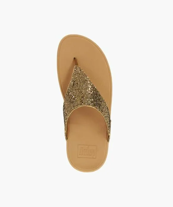 Dune London Gold Sandals Women Lulu Glitterbal Gold Glitter Toe Post Wedge Sandals Metallic