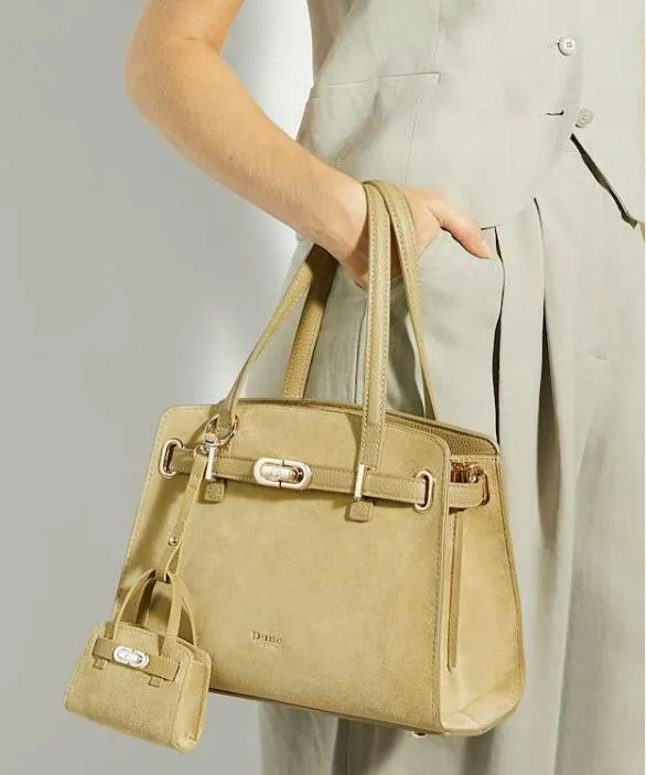 Dune London Handbags Women Dinidefine Khaki Belted Grab Bag Green
