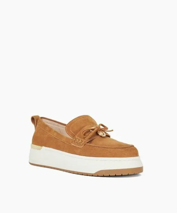 Dune London Loafers Women Glide Tan Flatform Casual Loafer Brown