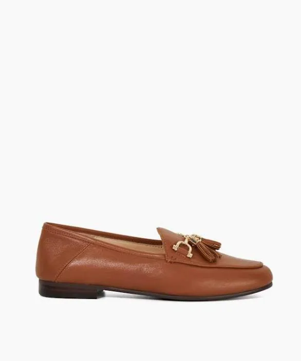 Dune London Loafers Women Greysons Tan Metal Trim Snaffle Loafers Brown