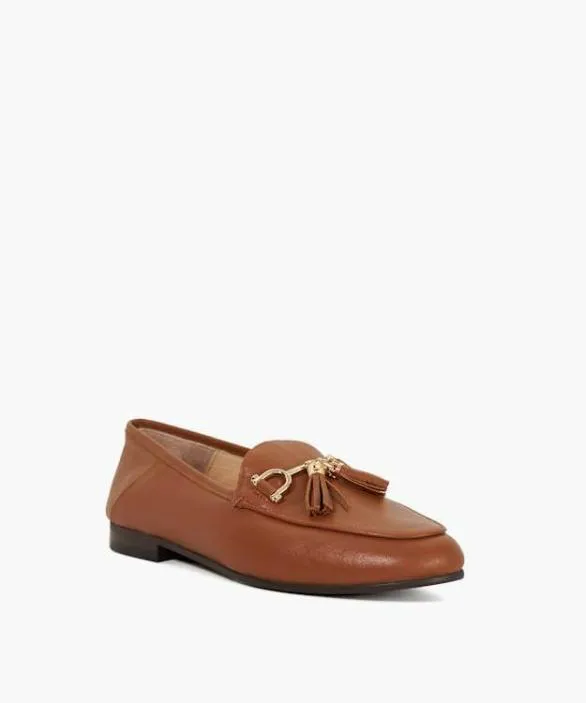 Dune London Loafers Women Greysons Tan Metal Trim Snaffle Loafers Brown