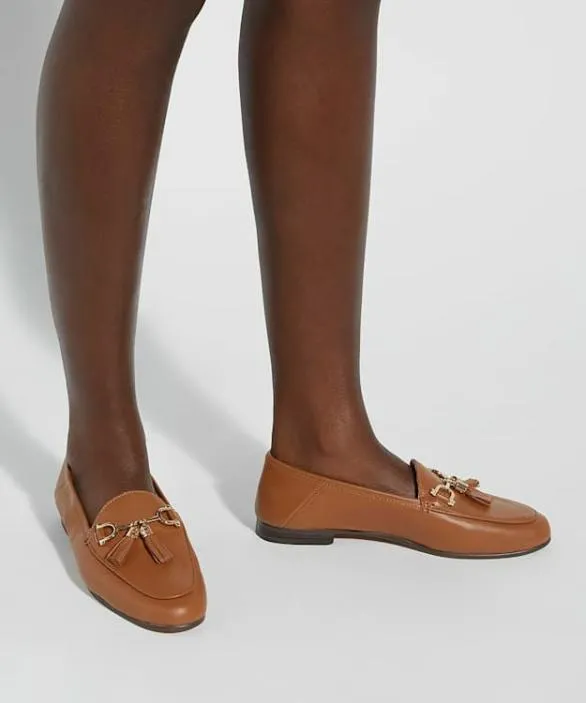 Dune London Loafers Women Greysons Tan Metal Trim Snaffle Loafers Brown
