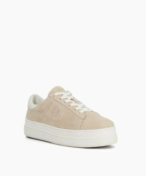 Dune London Trainers Women Eden Sand Flatform LaceUp Trainers Neutral