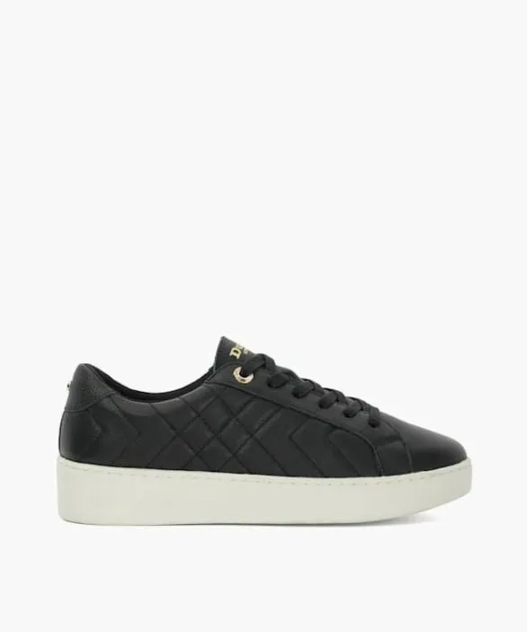 Dune London Trainers Women Egent Black Quilted Platform Sole LaceUp Trainers Black Dune London Trainers Women Egent Black Quilted Platform Sole LaceUp Trainers Black