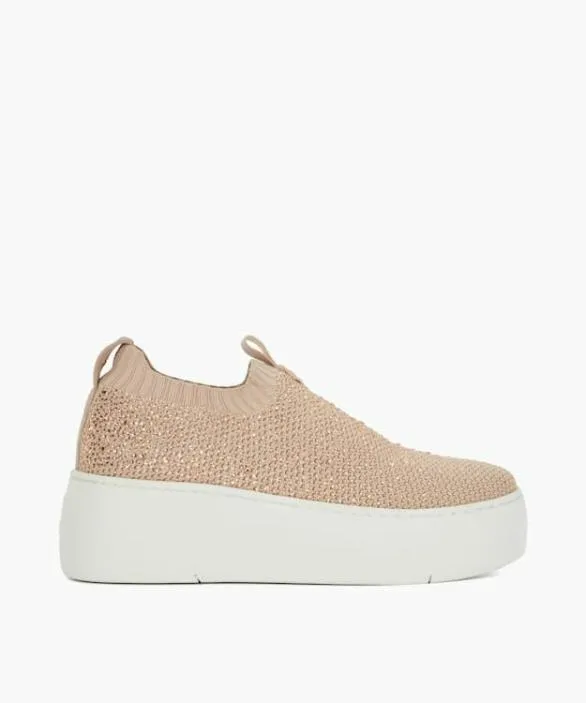 Dune London Trainers Women Elements Blush Embellished Flatform Sock Trainers Pink Dune London Trainers Women Elements Blush Embellished Flatform Sock Trainers Pink