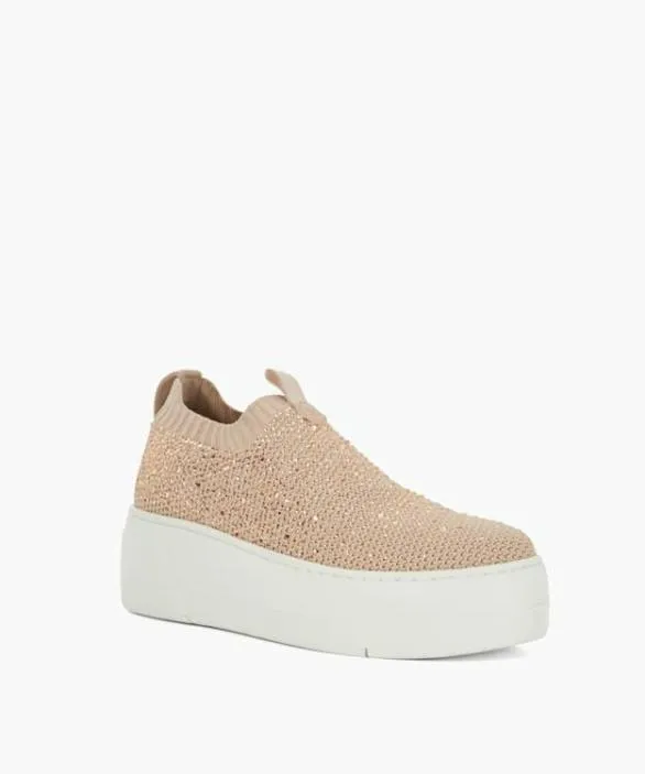 Dune London Trainers Women Elements Blush Embellished Flatform Sock Trainers Pink