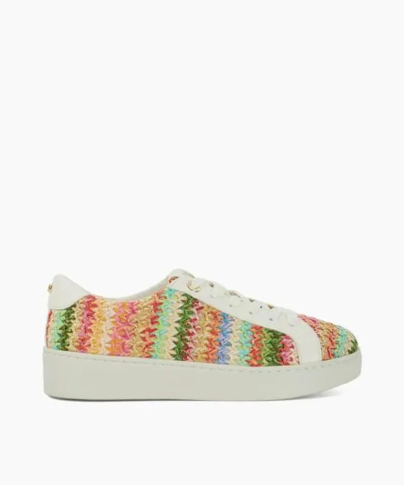 Dune London Trainers Women Ellise Multi Rainbow Weave Trainers Multi
