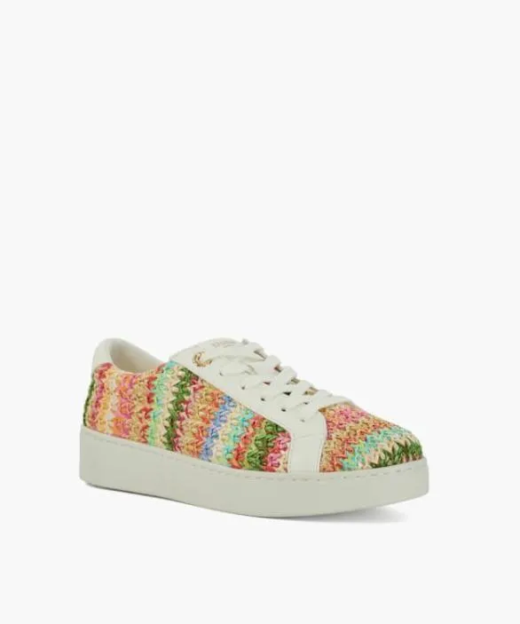 Dune London Trainers Women Ellise Multi Rainbow Weave Trainers Multi