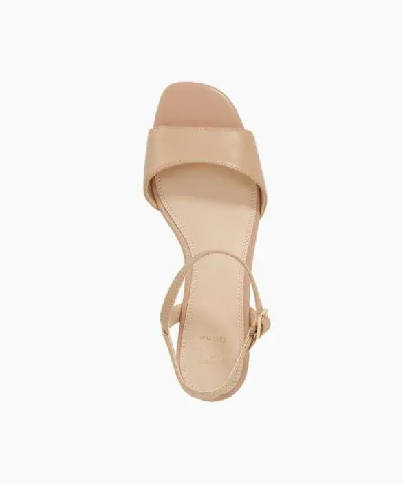 Dune London Wedge Sandals Women Kolder Blush Low Block Heel Open Toe Sandals Neutral