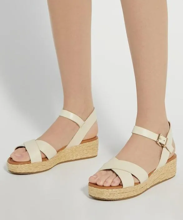 Dune London Wedge Sandals Women Linnie Ecru Woven Flatform Sandals Neutral
