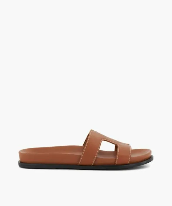 Dune London Wide Fit Sandals Women Loupa Tan Wide Fit ComfortFootbed Flat Leather Sandals Brown Dune London Wide Fit Sandals Women Loupa Tan Wide Fit ComfortFootbed Flat Leather Sandals Brown
