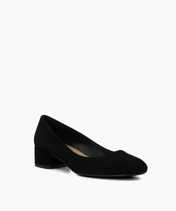 Dune London Wide Fit Shoes Women Bracket Black Wide Fit Comfort BlockHeeled Courts Black