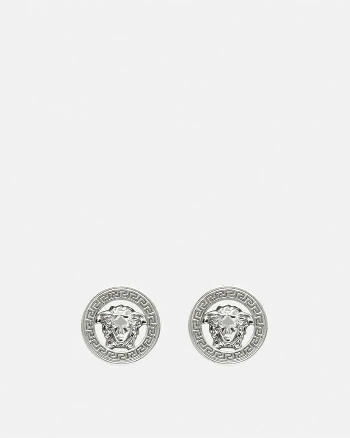 Earrings WomenMen Versace Medusa 03995 Stud Earrings Silver
