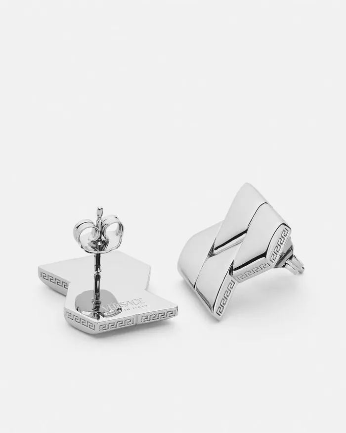 Earrings Women Versace Bind Stud Earrings Silver
