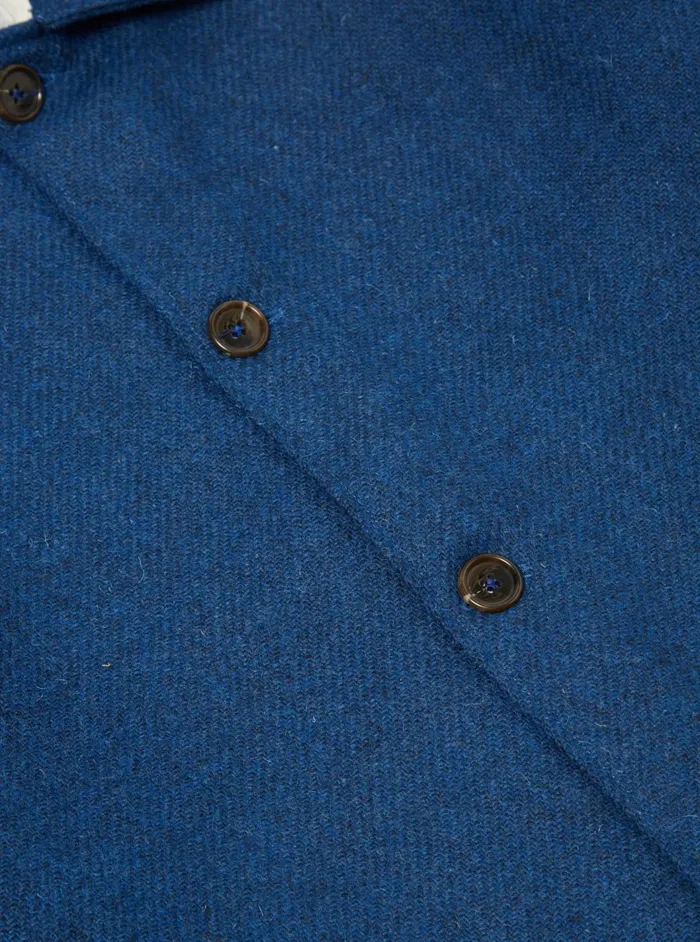 Easy Jacket In Indigo Harris Tweed Men Universal Works Overshirts