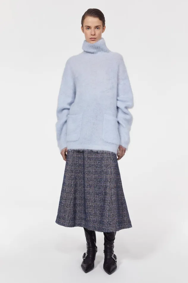 Faith Knitted Sweater Fog Blue Women Rodebjer Knitwear
