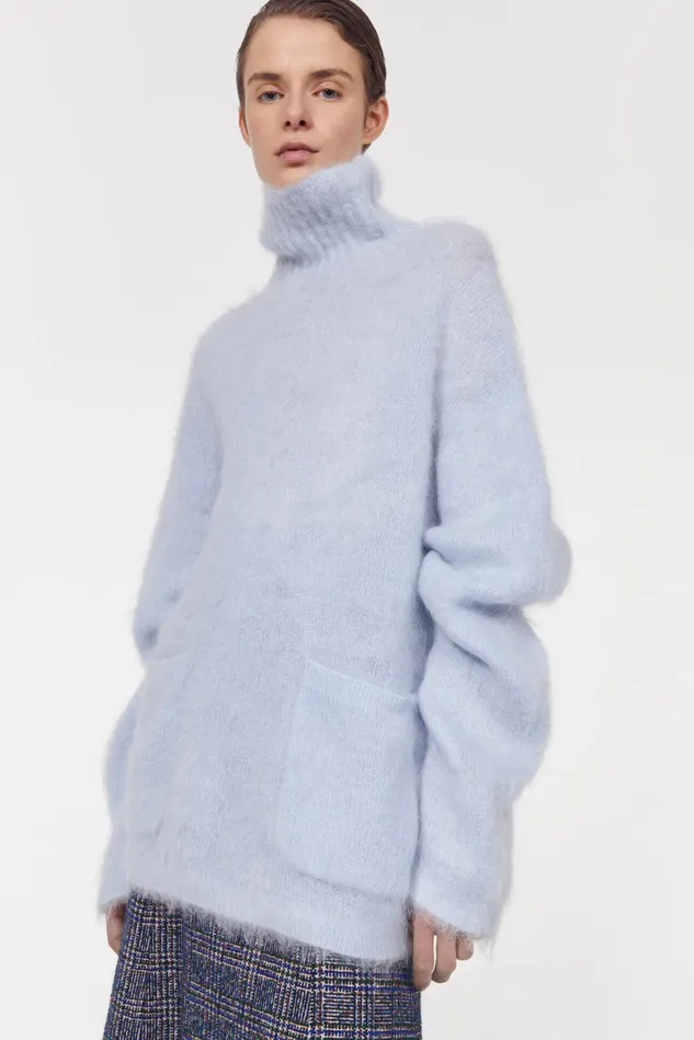 Faith Knitted Sweater Fog Blue Women Rodebjer Knitwear