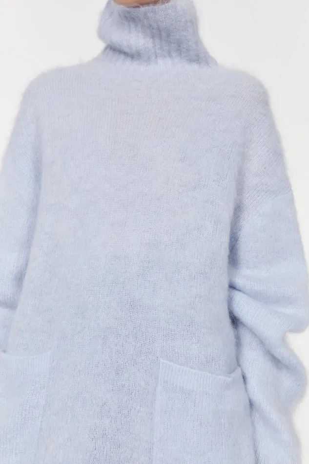 Faith Knitted Sweater Fog Blue Women Rodebjer Knitwear