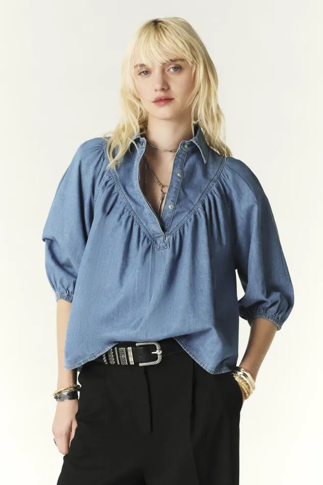Faren34Sleeve Shirt Clothing Baandsh Tops and Shirts